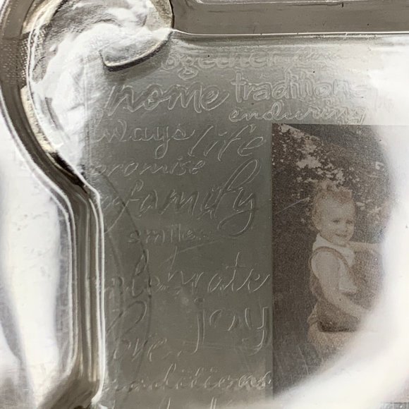 HOME, FAMILY MEMORIES Family Tree Photo Holder NEW Hallmark Ornament GLASS 2002 - Picture 3 of 6